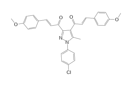 1,1'-(1-(4-Chlorophenyl)-5-methyl-1H-pyrazole-3,4-diyl)-bis(3-(4-methoxyphenyl)prop-2-en-1-one)
