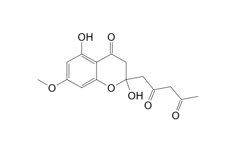 2,5-Dihydroxy-7-methoxy-2-(2,4-dioxopentyl)-2,3-dihydro-4H-1-benzopyran-4-one