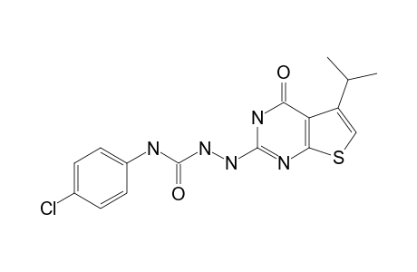 N-(4-CHLOROPHENYL)-(5-ISOPROPYL-4-OXO-3,4-DIHYDROTHIENO-[2,3-D]-PYRIMIDIN-2-YL)-HYDRAZINE-CARBOXAMIDE
