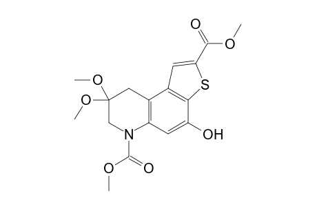 4-Hydroxy-8,8-dimethoxy-7,9-dihydrothieno[3,2-f]quinoline-2,6-dicarboxylic acid dimethyl ester