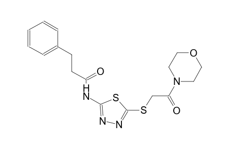 N-(5-{[2-(4-morpholinyl)-2-oxoethyl]sulfanyl}-1,3,4-thiadiazol-2-yl)-3-phenylpropanamide