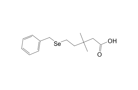 Pentanoic acid, 3,3-dimethyl-5-[(phenylmethyl)seleno]-