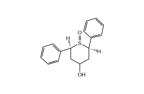 cis-2,6-DIPHENYLTETRAHYDROTHIOPYRAN-4^a-OL, 1-OXIDE