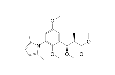 Benzenepropanoic acid, 3-(2,5-dimethyl-1H-pyrrol-1-yl)-.beta.,2,5-trimethoxy-.alpha.-methyl-, methyl ester, [R-(R*,R*)]-