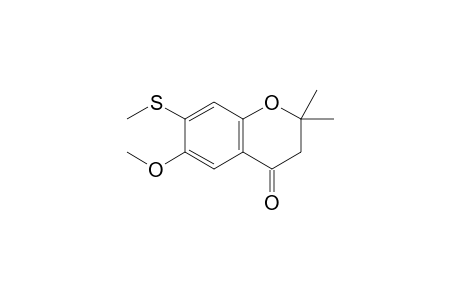 6-Methoxy-2,2-dimethyl-7-(methylthio)-3,4-dihydro-2H-1-benzopyran-4-one