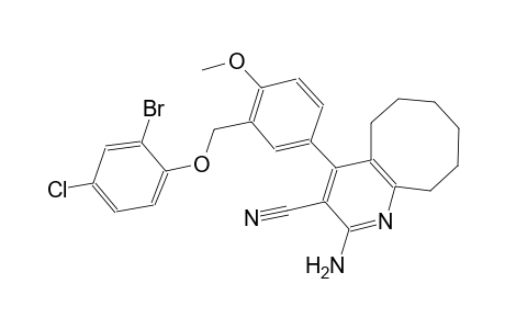 2-amino-4-{3-[(2-bromo-4-chlorophenoxy)methyl]-4-methoxyphenyl}-5,6,7,8,9,10-hexahydrocycloocta[b]pyridine-3-carbonitrile