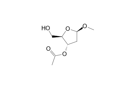 .alpha.-D-erythro-Pentofuranoside, methyl 2-deoxy-, 3-acetate