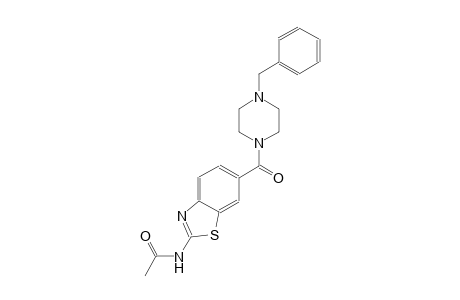 acetamide, N-[6-[[4-(phenylmethyl)-1-piperazinyl]carbonyl]-2-benzothiazolyl]-