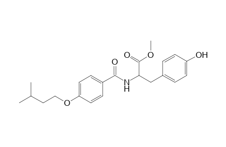 Benzenepropanoic acid, 4-hydroxy-.alpha.-[[4-(3-methylbutoxy)benzoyl]amino]-, methyl ester