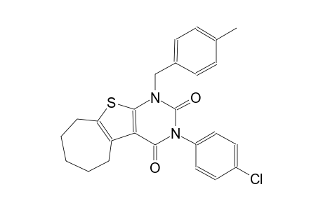 3-(4-chlorophenyl)-1-(4-methylbenzyl)-1,5,6,7,8,9-hexahydro-2H-cyclohepta[4,5]thieno[2,3-d]pyrimidine-2,4(3H)-dione