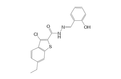 3-chloro-6-ethyl-N'-[(E)-(2-hydroxyphenyl)methylidene]-1-benzothiophene-2-carbohydrazide