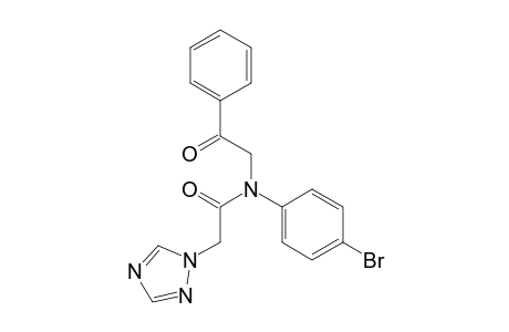 N-(4-bromophenyl)-N-(2-oxo-2-phenylethyl)-2-(1H-1,2,4-triazol-1-yl)acetamide