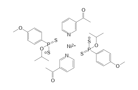 trans-Bis{O-isopropyl(4-methoxyphenyldithiophosphonato)-kappaS,S'}bis(3-acetylpyridine-kappaN)nickel(II)