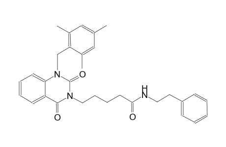 5-(1-(mesitylmethyl)-2,4-dioxo-1,4-dihydro-3(2H)-quinazolinyl)-N-(2-phenylethyl)pentanamide