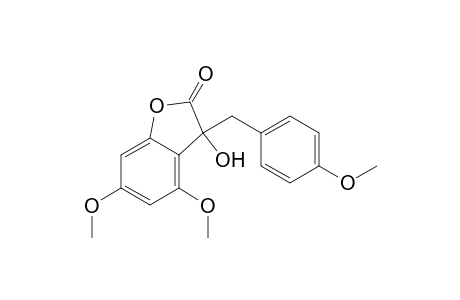 (+,-)-3-Hydroxy-4,6-dimethoxy-3-(4-methoxybenzyl)benzo[b]furan-2(3H)-one