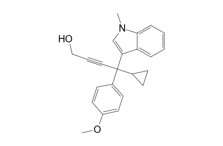 1-Cyclopropyl-1-(1-methyl-1H-indol-3-yl)-1-(4-methoxyphenyl)but-2-yn-4-ol