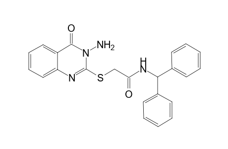 Acetamide, 2-[(3-amino-3,4-dihydro-4-oxo-2-quinazolinyl)thio]-N-(diphenylmethyl)-