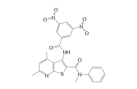 3-C-(3,5-dinitrobenzene)-2-N,4,6-trimethyl-2-N-phenylthieno[2,3-b]pyridine-2,3-diamido