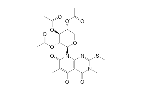 3,4,7,8-TETRAHYDRO-5-HYDROXY-3,6-DIMETHYL-2-METHYLTHIO-4,7-DIOXO-8-(2,3,4-TRI-O-ACETYL-BETA-D-XYLOPYRANOSYL)-PYRIDO-[2,3-D]-PYRIMIDINE