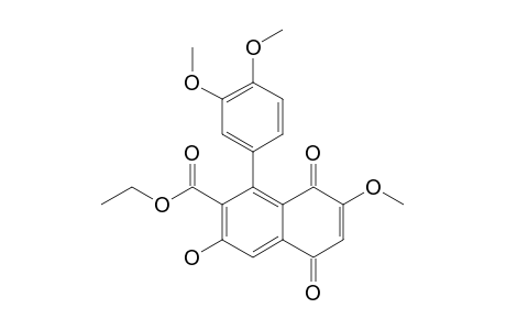 3-METHOXY-5-(3,4-DIMETHOXYPHENYL)-6-ETHOXYCARBONYL-7-HYDROXY-1,4-NAPHTHOQUINONE