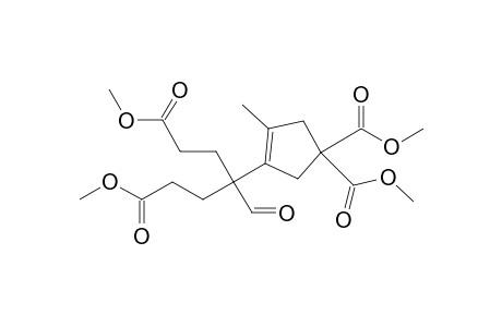 3-(4-formyl-1,7-dimethoxy-1,7-dioxoheptan-4-yl)-4-methylcyclopent-3-ene-1,1-dicarboxylic acid dimethyl ester