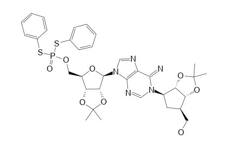 N-1-[(1R,2S,3R,4R)-2,3-(ISOPROPYLIDENEDIOXY)-4-(HYDROXYMETHYL)-CYCLOPENTYL]-5'-O-[BIS-(PHENYLTHIO)-PHOSPHORYL]-2',3'-O-ISOPROPYLIDENE-ADENOSINE