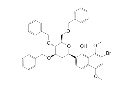 2-[(2R,4R,5S,6R)-4,5-bis(phenylmethoxy)-6-(phenylmethoxymethyl)-2-oxanyl]-7-bromo-5,8-dimethoxy-1-naphthalenol
