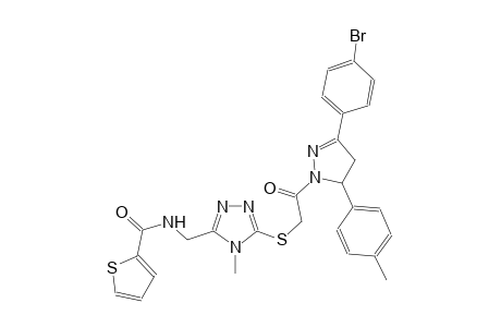 2-thiophenecarboxamide, N-[[5-[[2-[3-(4-bromophenyl)-4,5-dihydro-5-(4-methylphenyl)-1H-pyrazol-1-yl]-2-oxoethyl]thio]-4-methyl-4H-1,2,4-triazol-3-yl]methyl]-