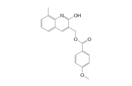 (2-hydroxy-8-methyl-3-quinolinyl)methyl 4-methoxybenzoate