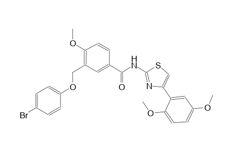 3-[(4-bromophenoxy)methyl]-N-[4-(2,5-dimethoxyphenyl)-1,3-thiazol-2-yl]-4-methoxybenzamide