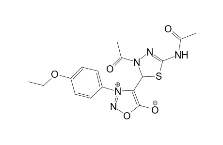 4-Acetyl 2-acetamido-5-[3-(4-ethoxyphenyl)sydnon-4-yl]-4,5-dihydro[1,3,4]thiadiazole
