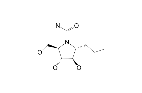 (2R,3R,4R,5R)-3,4-DIHYDROXY-2-(HYDROXYMETHYL)-5-PROPYL-PYRROLIDINE-1-CARBOXAMIDE