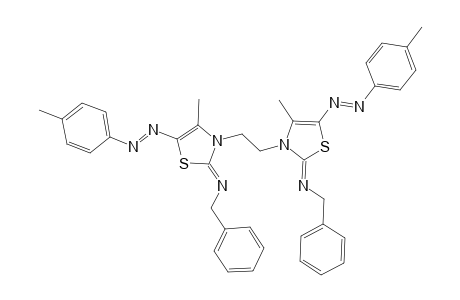 1,2-Bis-(5-(4-tolylazo)-2-(N-benzylimino)-4-methyl-1,3-thiazolidin-3-yl) ethane