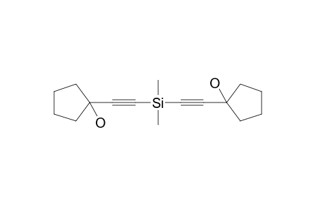 1-[2-[2-(1-hydroxycyclopentyl)ethynyl-dimethylsilyl]ethynyl]cyclopentan-1-ol