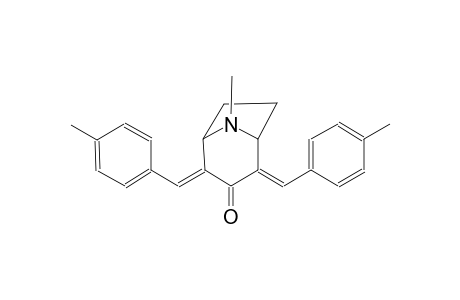 8-azabicyclo[3.2.1]octan-3-one, 8-methyl-2,4-bis[(4-methylphenyl)methylene]-, (2E,4E)-