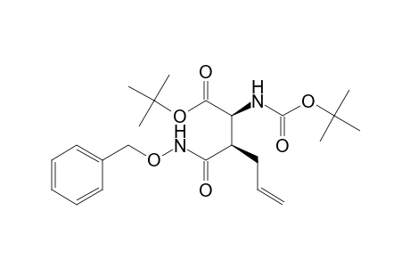 (2S,3R)-2-[[(2-methylpropan-2-yl)oxy-oxomethyl]amino]-3-[oxo-(phenylmethoxyamino)methyl]-5-hexenoic acid tert-butyl ester