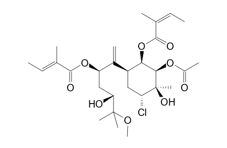 2.beta.-Acetoxy-4.alpha.-chloro-1.beta.,8-bis[(angeloyl)oxy]-3.beta.,10-dihydroxy-11-methoxybisabol-7(14)-ene