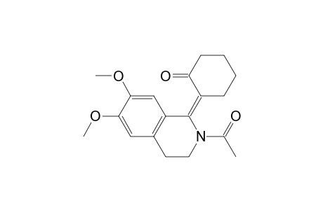 Isoquinoline, 2-acetyl-1,2,3,4-tetrahydro-6,7-dimethoxy-1-(2-oxocyclohexylidene)-, (E)-