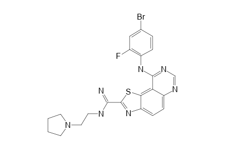9-(4-BROMO-2-FLUOROPHENYLAMINO)-N-[2-(PYRROLIDIN-1-YL)-ETHYL]-THIAZOLO-[5,4-F]-QUINAZOLINE-2-CARBOXIMIDAMIDE