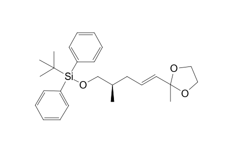 (R,E)-tert-butyl((2-methyl-5-(2-methyl-1,3-dioxolan-2-yl)pent-4-en-1-yl)oxy)diphenylsilane