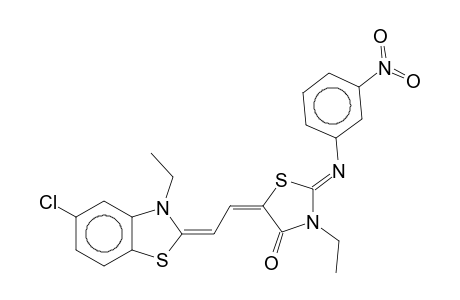 5-[2-(5-Chloro-3-ethyl-2-benzothiazolinylidene)ethylidene]-3-ethyl-2-(3-nitrophenylimino)-4-thiazolidinone