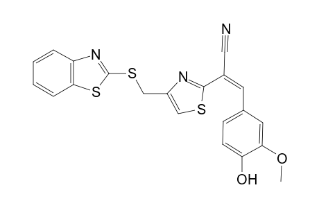 2-[4-(benzothiazol-2-ylsulfanylmethyl)-thiazol-2-yl]-3-(4-hydroxy-3-methoxy-phenyl)-acrylonitrile