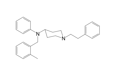 N-(2-Methylbenzyl)-N-phenyl-1-(2-phenylethyl)piperidin-4-amine