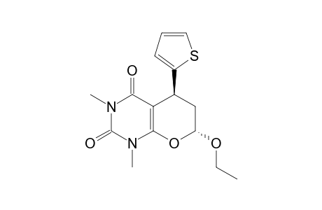 TRANS-(5RS,7RS)-7-ETHOXY-1,5,6,7-TETRAHYDRO-1,3-DIMETHYL-5-(2-THIENYL)-2H-PYRANO-[2,3-D]-PYRIMIDINE-2,4(3H)-DIONE