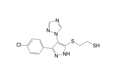 2-[[5-(4-chlorophenyl)-4-(1,2,4-triazol-1-yl)-1H-pyrazol-3-yl]sulfanyl]ethanethiol