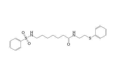 7-(benzenesulfonamido)-N-(2-phenylsulfanylethyl)heptanamide