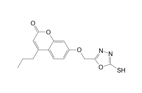 7-[(5-Mercapto-1,3,4-oxadiazol-2-yl)methoxy]-4-propyl-2H-1-benzopyran-2-one