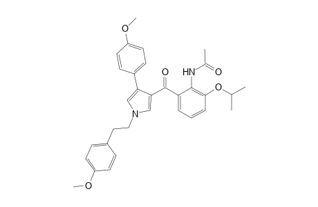 {2-[N-Acetylamido]-3-isopropoxyphenyl}-{4-(4-methoxyphenyl)-1-[2-(4-methoxyphenyl)ethyl]-1H-pyrrol-3-yl}methanone