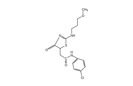 4'-chloro-2-[(3-methoxypropyl)amino]-4-oxo-2-thiazoline-5-acetanilide