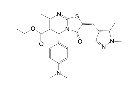 5H-thiazolo[3,2-a]pyrimidine-6-carboxylic acid, 5-[4-(dimethylamino)phenyl]-2-[(1,5-dimethyl-1H-pyrazol-4-yl)methylene]-2,3-dihydro-